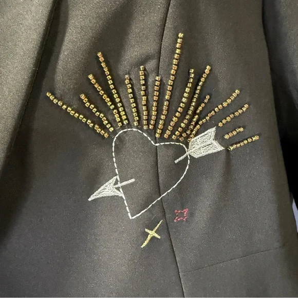 Studio Refined by Torrid Embellished Blazer, Hearts, Stars, & Skull, Size 1X - Picture 2 of 11